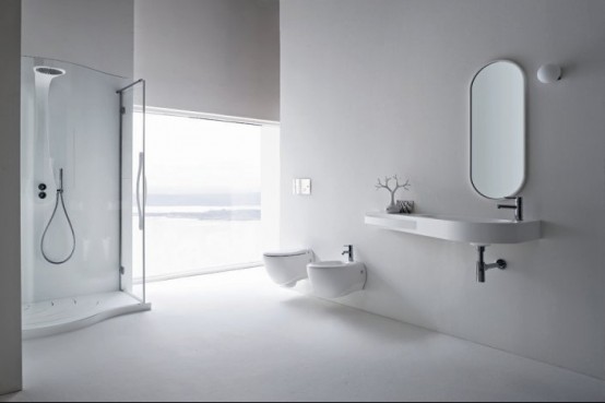 Refine Black And White Sanitary Ware For Modern Bathroom