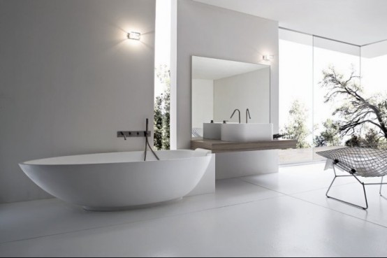 Refine Black And White Sanitary Ware For Modern Bathroom
