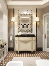 Refined Bathroom Design Inspired By Coco Chanel Style