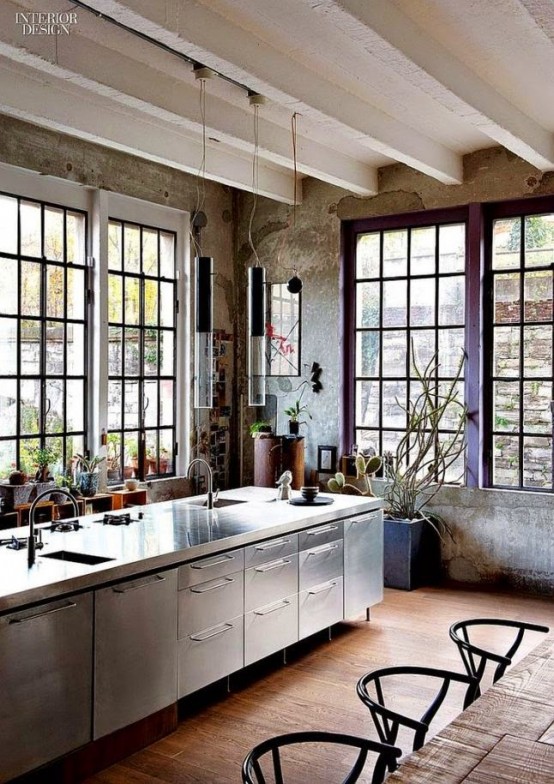 Refined Industrial Loft With A Strong Masculine Character