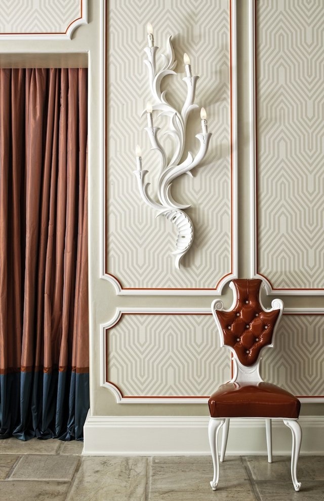 beautiful patterned molding with a touch of color is a very eye catchy and quirky decor idea for your space, echo this decor with some other pieces in your interior