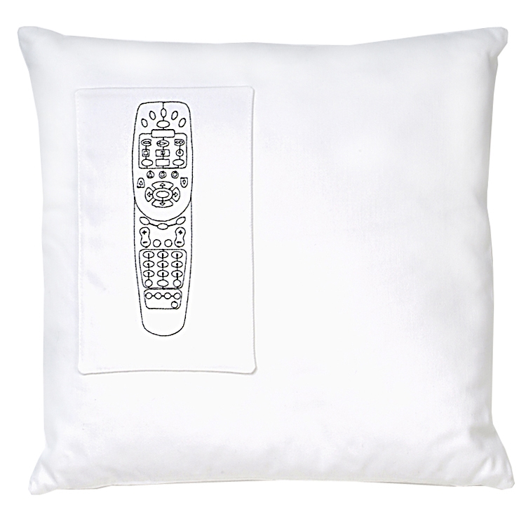 Pillow with Remote Control Pocket by K Studio DigsDigs
