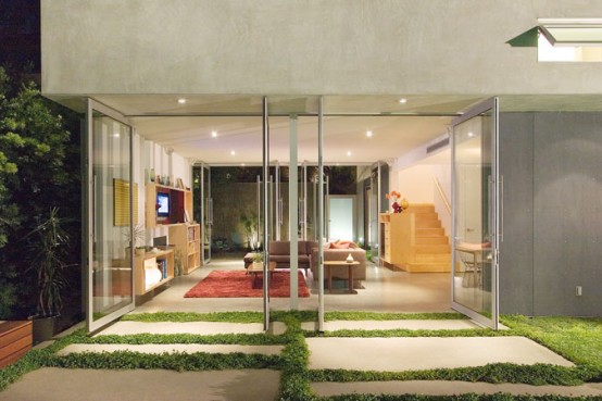 Hillside House With Creative Terracing and A Small Lap Pool