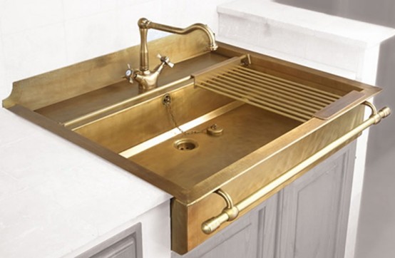 Retro Brass Sink Of True Vintage Material And Looks