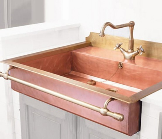Retro Brass Sink Of True Vintage Material And Looks