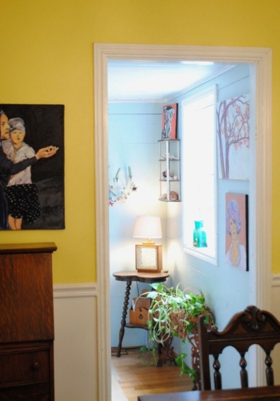 Retro House With Numerous Works Of Art And Vintage Things