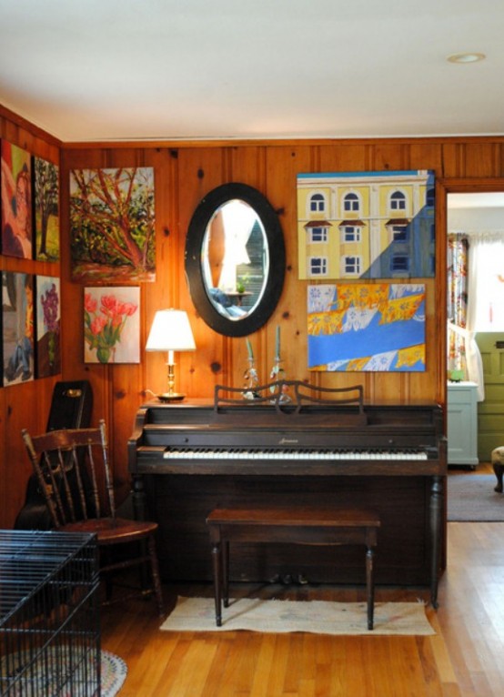 Retro House With Numerous Works Of Art And Vintage Things