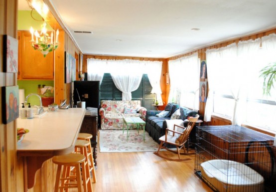 Retro House With Numerous Works Of Art And Vintage Things
