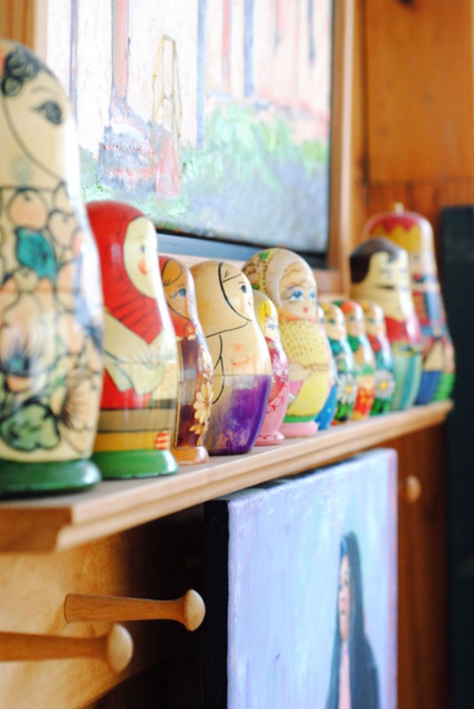Retro House With Numerous Works Of Art And Vintage Things