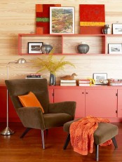 Retro Red Living Room