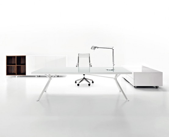 Revo Minimalist White Desk