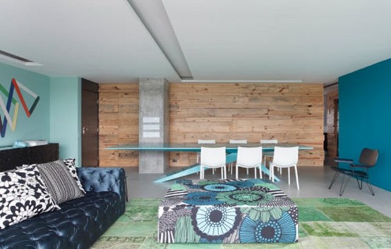 Rl House In Blue And Green By Studio Guilherme Torres