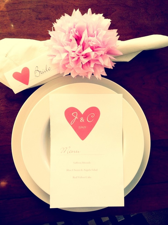 Romantic Valentine's Day Table Settings