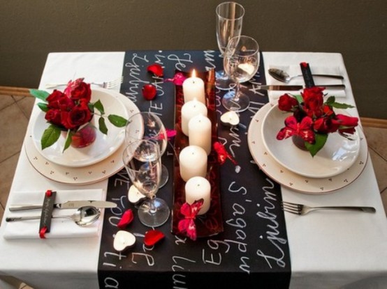 Romantic Valentine's Day Table Settings