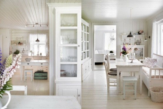romantic white house of natural wood digsdigs