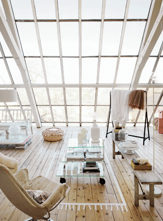 Romantic White Loft In Sweden