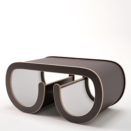 Round Coffee Table In Brown