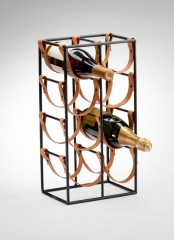 Rustic And Industrial Brighton Wine Holder That Patinas