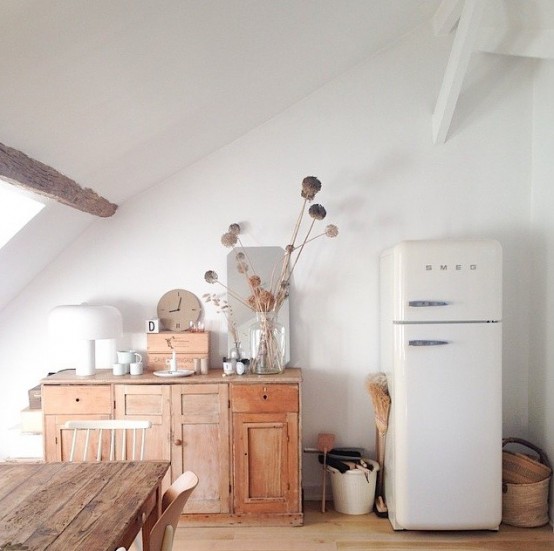 Rustic And Vintage Kitchen Filled With Natural Light