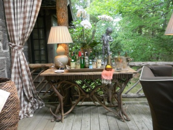 Rustic Porch With Hunters Retreat Touches