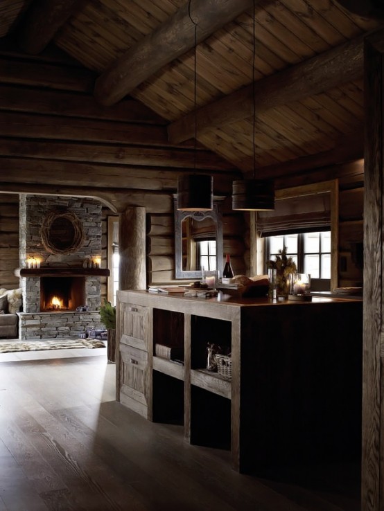 Rustic Rough Wood House With Vintage Touches