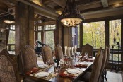 Rustic Traditional House Design In Ontario Dining Room
