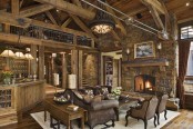Rustic Traditional House Design In Ontario Great Room