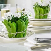 Rustic Veggies And Herbs Tablescape Ideas