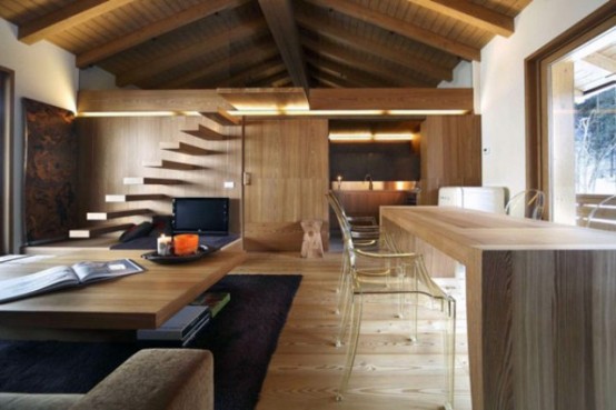 Rustic Wooden Apartment With Two Levels