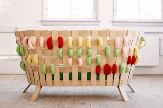 Scandinavian Furniture With Giant Colorful Cross Stitches
