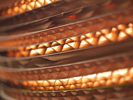 Scraplights Ceiling Lamps Of Corrugated Cardboard