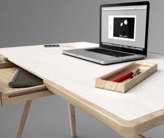 Sculptural Maya Desk With Secret Storage Units