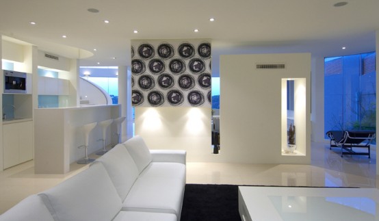 seafront house white interior