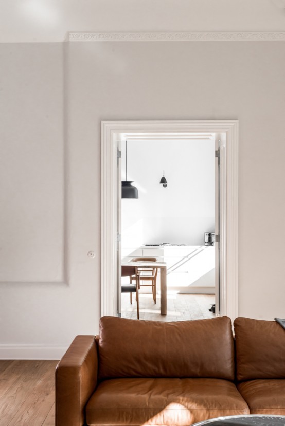 Serene Minimalist Apartment With Copper Accents