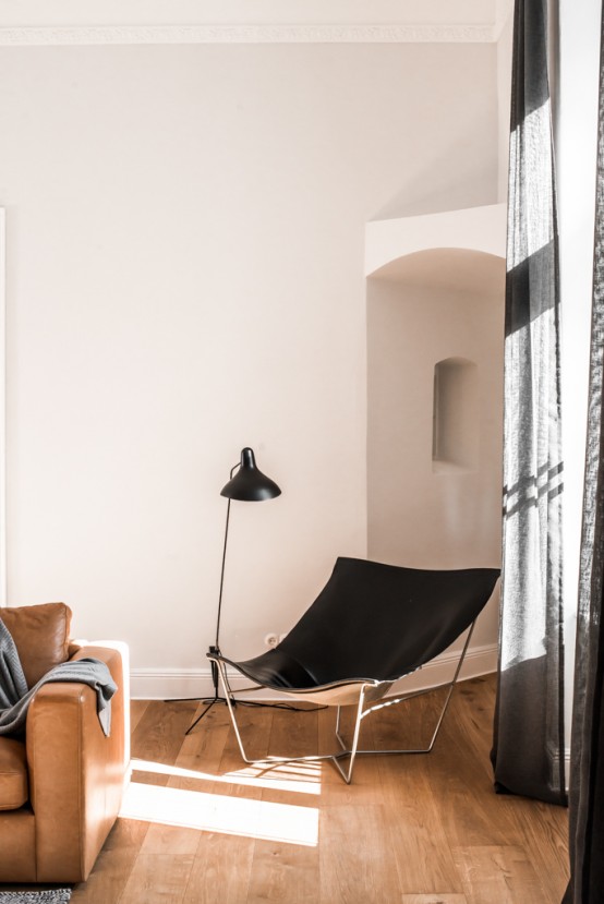 Serene Minimalist Apartment With Copper Accents