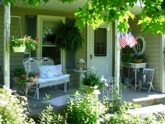 Shabby Chic Terrace Design With Victorian Charm