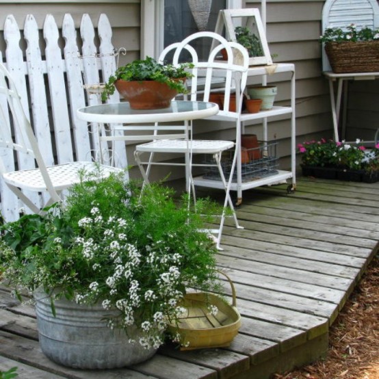 Shabby Chic Terrace With Victorian Charm