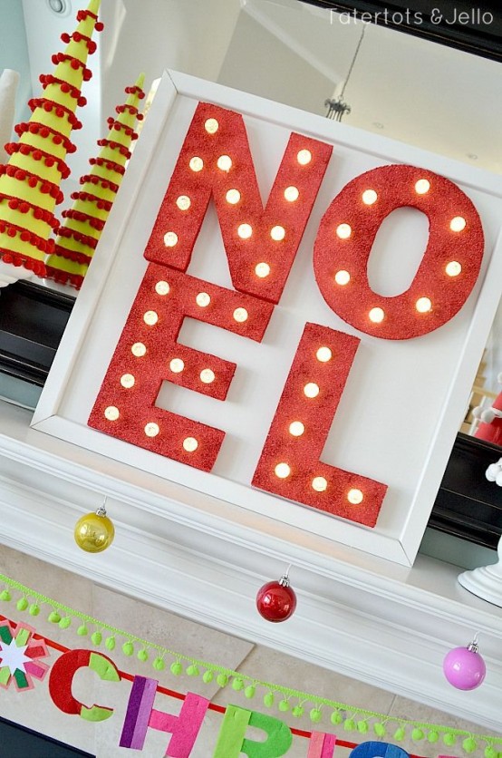 32 Shining Marquee Signs Ideas For Christmas Décor DigsDigs