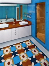 Simple And Colorful Bathroom Design