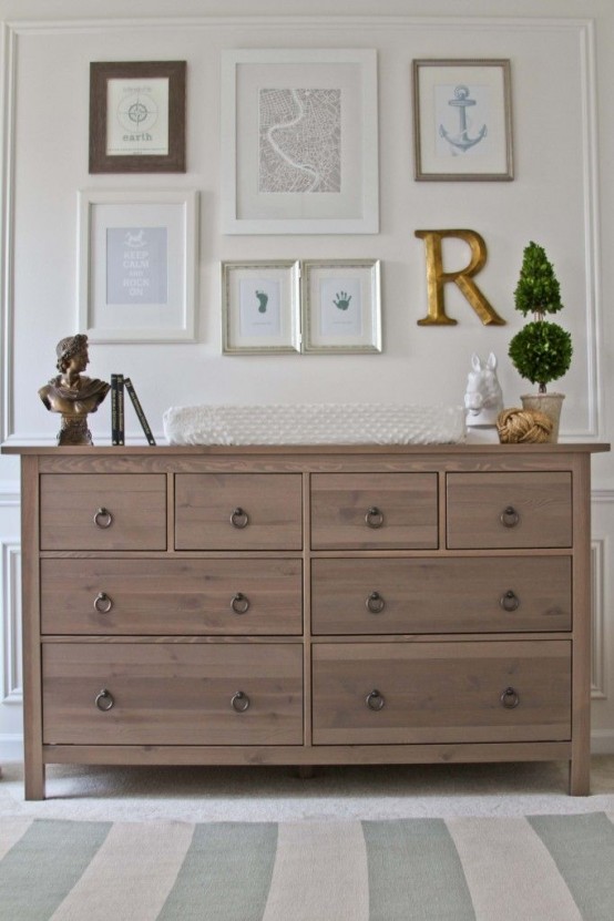 In a nursery the dresser could become a changing table.