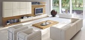 Sistema Concept By Doimo Design 11 Noce And Bianco Perla Glossy Lacquered