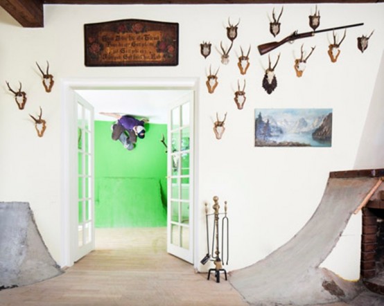 Skateboarder's Dream House With Vintage Touches