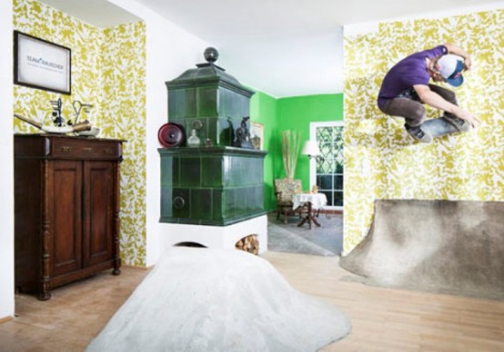 Skateboarder's Dream House With Vintage Touches