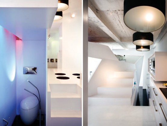 Small Apartment Futuristic Interior Design