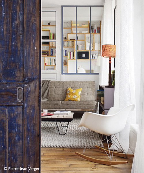 Small Parisian Loft With Colorful Touches And Unique