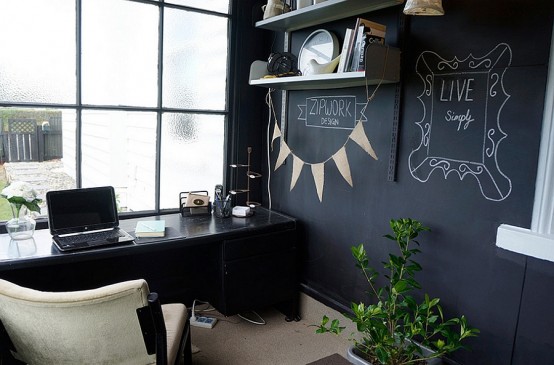 32 smart chalkboard home office décor ideas digsdigs
