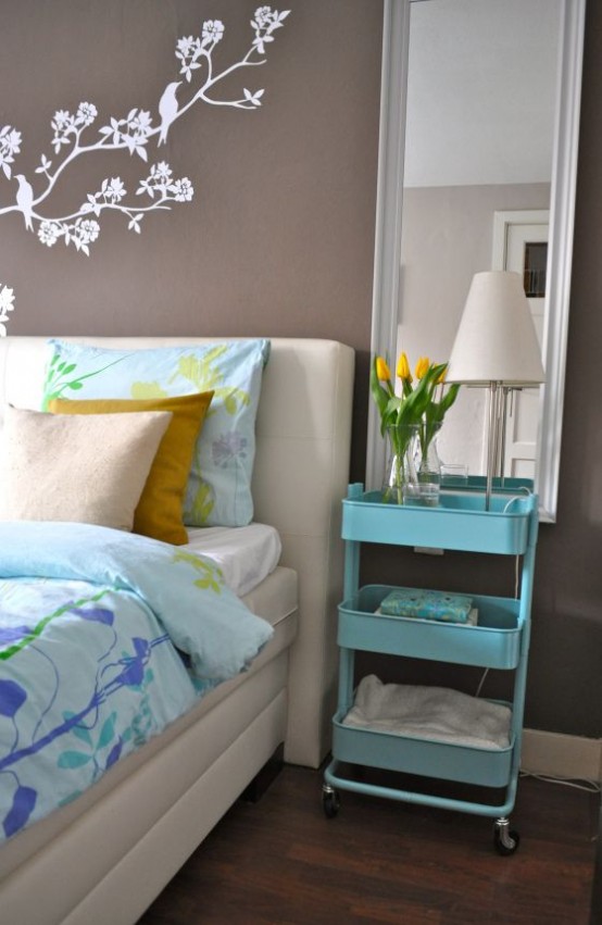 Simple bedside table - IKEA Raskog cart