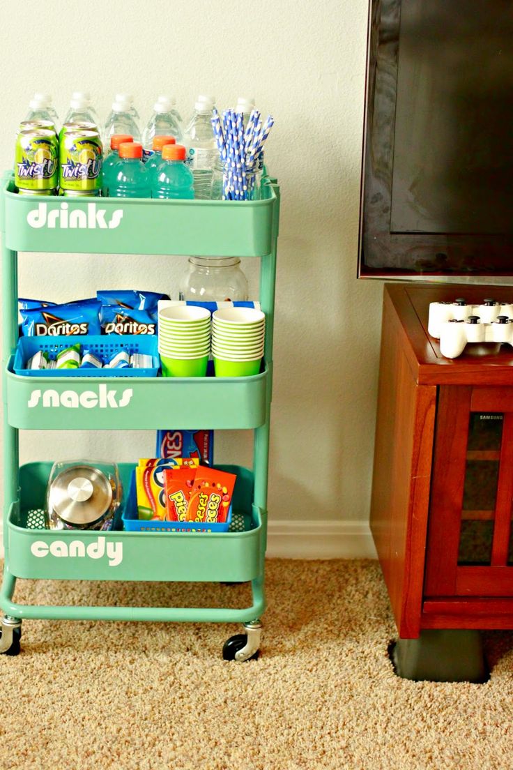 IKEA Raskog cart can be used as a mini snack station