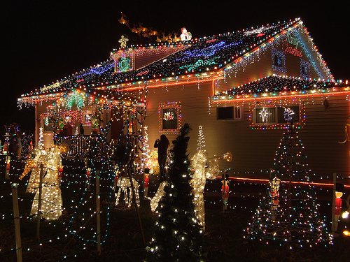 Smith's House with Xmas Lights