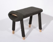 dress up a usual stool into a sweater with long sleeves to make it super cool and very cozy
